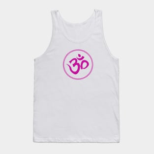 Spiritual Om Yoga Purple Meditation Symbol Tank Top
